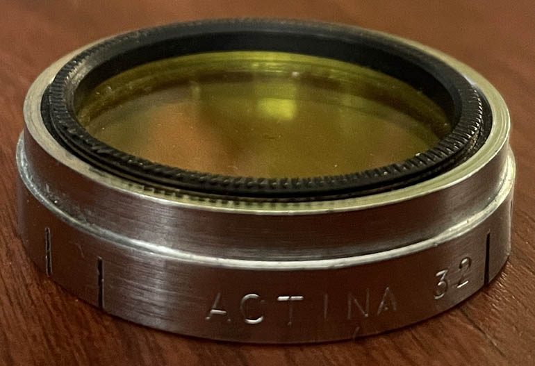 Actina 32mm push-on yellow Filter