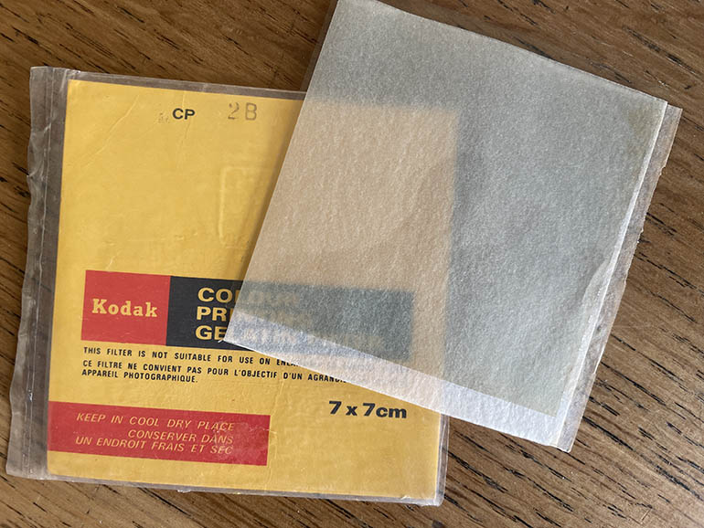 Kodak Wratten 2B Gelatin filter 7cm square  Filter