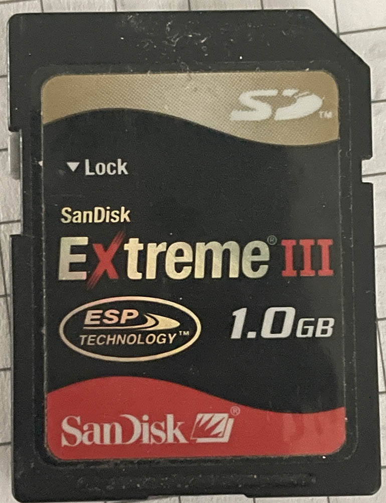 Sandisk 1GB SD  Memory card